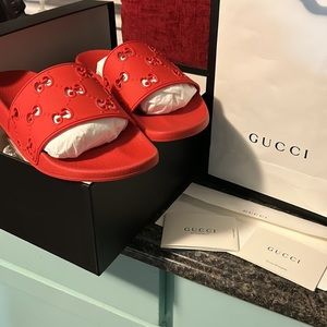 TWO PAIRS SIZE 12 Gucci Slides